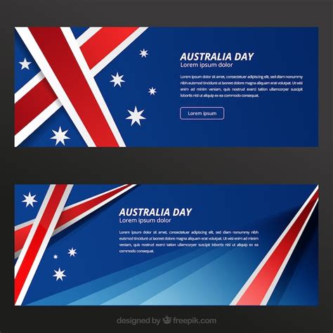 Premium Vector | Australia day banners template