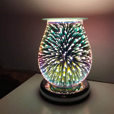 3d Glass Electric Wax Melt Warmer Wax Burner Melter Warmer For Home Office Night Light Tart