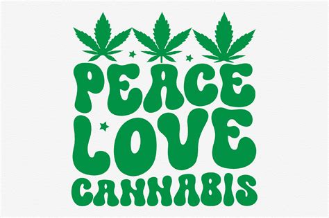 Peace Love Cannabis Svg Graphic By Creative Art · Creative Fabrica