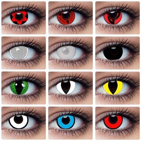 Uyaai Pcs Pair Color Contact Lenses Sharingan Contact Lense Anime