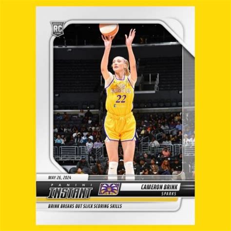 Panini Instant Wnba Cameron Brink Rookie Card Los Angeles Sparks