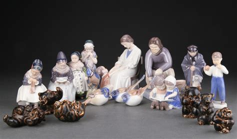 Royal Copenhagen Bing Grøndahl Samling figurer af porcelæn og