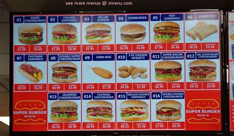 Online Menu Of Super Burger Restaurant Clovis California 93612 Zmenu