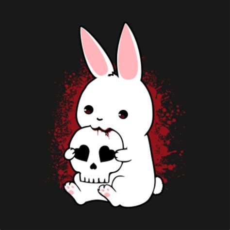 Killer Bunny Eating Skull Evil Bunny Long Sleeve T Shirt Teepublic