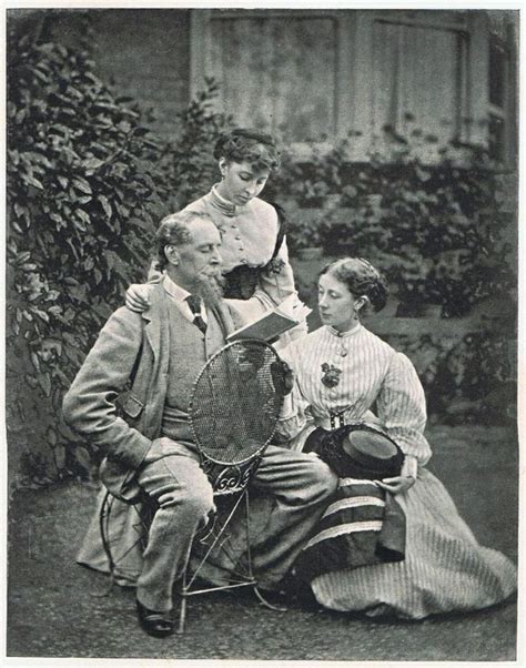 Charles Dickens reading to his two daughters,... - The past is a ...