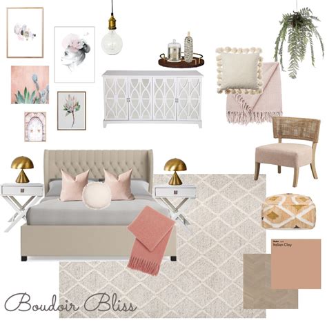 Boudoir Bliss Interior Design Mood Board By Eliza Grace Interiors