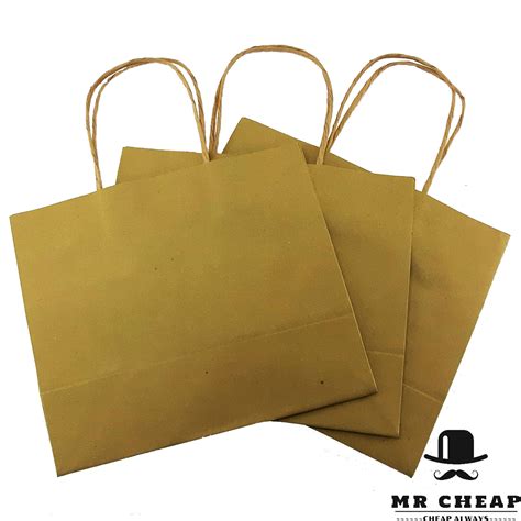 New Brown Twisted Handle Kraft Paper Bag 20Pcs S 7038 Mr Cheap