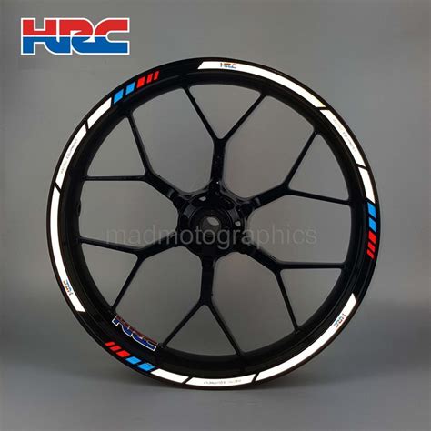 Reflective Motorcycle Wheel Stickers Decals Rim Tape Stripes Motorbike