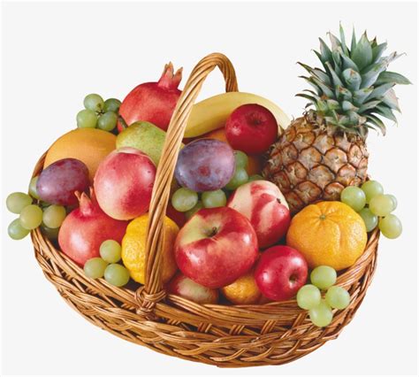 Basket With Fruits Png Clipart Basket Of Fruits Png Transparent PNG