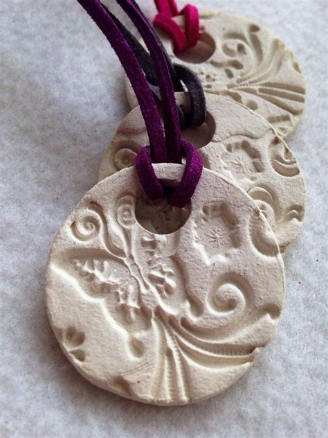 Butterfly Essential Oils Diffuser Necklace Inch Buff Clay Disc