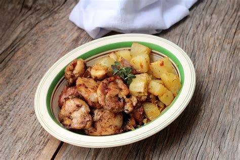 Sobrecoxas De Frango Assadas Batata Doce Mel E Pimenta