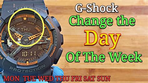 Casio G Shock How To Change The Day Of The Week Adjust The Day