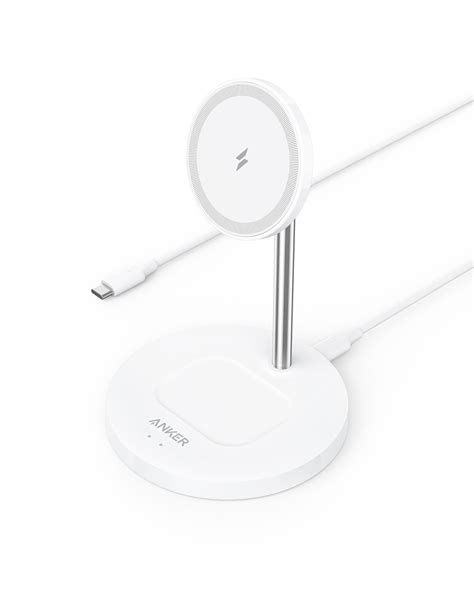 Бесроводное зарядное устройство Anker Powerwave Magnetic 2 In 1 Stand White купить в Ташкенте