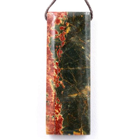 Natural Red Creek Jasper Pendant Top Side Drilled Long Rectangle Penda