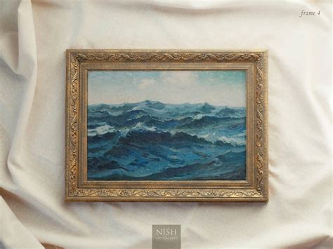 Vintage Art Print Framed, Vintage Ocean Painting, Sea Painting ...