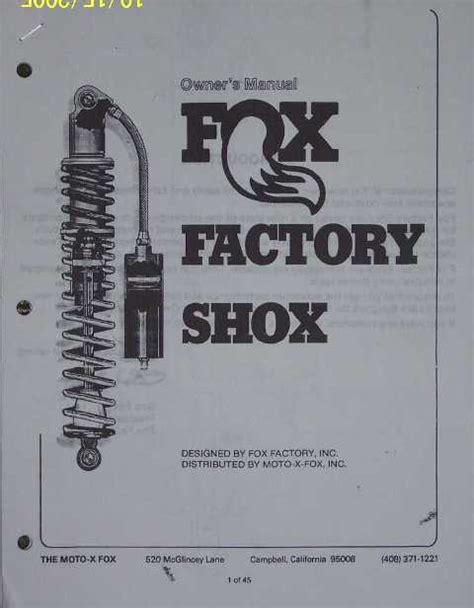 Fox Factory Shox Parts