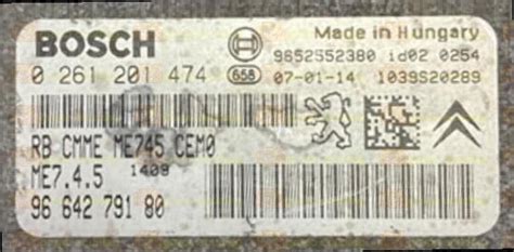 Ecu Virgin Procedure Bosch Me Psa Eeprom