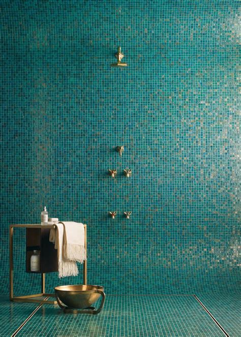 Bagno Con Pavimenti E Rivestimenti In Mosaico • 100 Idee Bagni Moderni