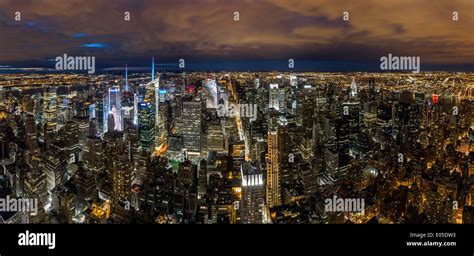 New York cityscape at night Stock Photo - Alamy