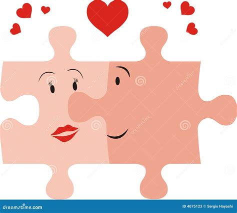 Puzzle Couple Inlove Stock Vector Illustration Of Sexual 4075123