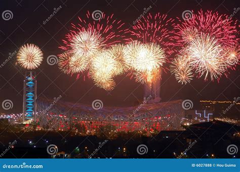 Fireworks Highlight Beijing Olympics Opening Cerem Editorial Stock Photo - Image of beijing ...