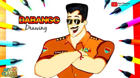 How To Draw Dabangg Cartoon Drawing Drawing Chulbul Pandey New Show Otosection