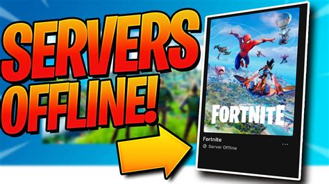 Fortnite Servers Are Officially Offline Youtube