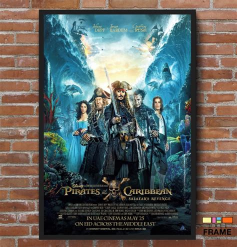 Quadro Pôster Filme Piratas do Caribe a Vingança de Salazar