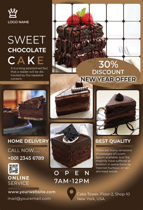 Professional Cake Flyer Psd Free Download Pikbest