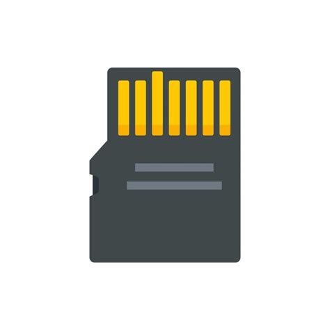 Icono De Tarjeta Micro Ssd De Almacenamiento Ilustraci N Plana Del