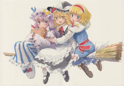 Kirisame Marisa Alice Margatroid And Patchouli Knowledge Touhou