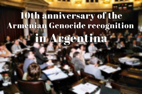 Today Marks Th Anniversary Of Armenian Genocide Recognition In