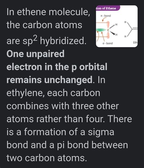 Sp Hybridization Ethene