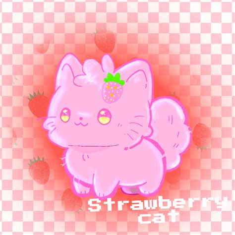 Strawberry Cat 🥲 Rkawaii