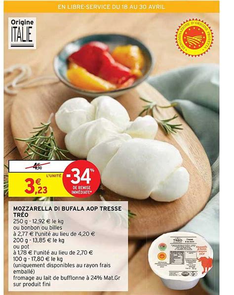 Promo Mozzarella Di Bufala Aop Tresse Tr O Chez Intermarch Hyper