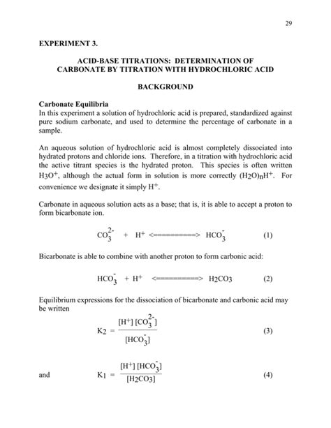 Experiment 1 Standardization Of Sodium Hydroxide Naoh