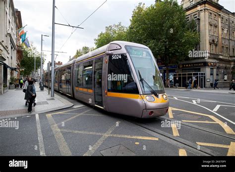 Luas Tram On Westmoreland Street Dublin Republic Of Ireland Stock Photo