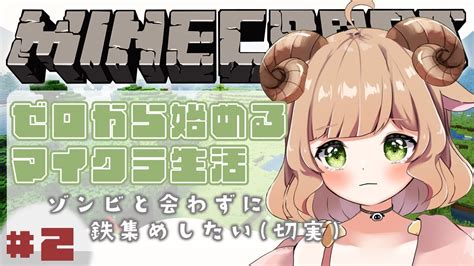 【minecraft】＃2 初心者が始めるマイクラ生活！！～鉄集め編～【星宮めぇぷる 新人vtuber】 マイクラ