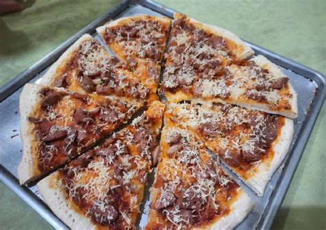 Resep Pizza Simple Enak Garing Empuk Ala Pizza Hut Oleh Cooking