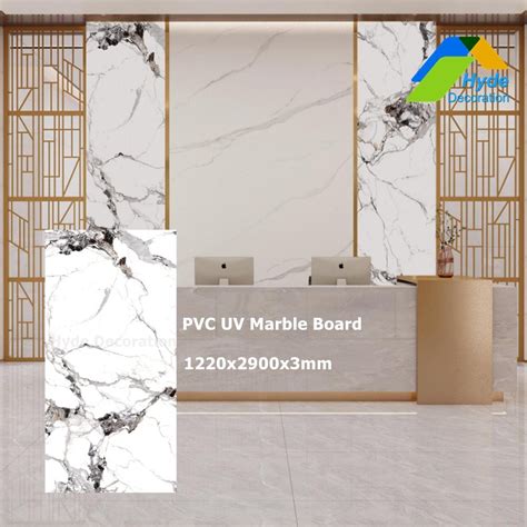 Waterproof High Glossy Interior 3D Printed PVC Wall Ceiling Panel UV