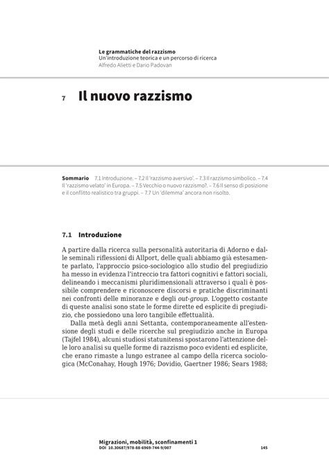 Pdf Il Nuovo Razzismo