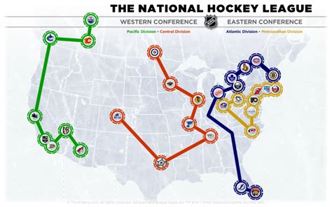 31 Team Nhl The Home Of The Nhl Realignment Project Map Vegas