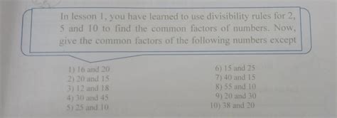 Solved In Lesson 1 You Have Learned To Use Divisibility Rules For 2