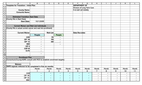 Job Transition Plan Template PDF Template