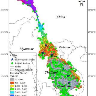 A The Spatial Distribution Of Precipitation Stations With Observation