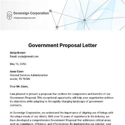 Free Government Letter Templates Editable And Printable