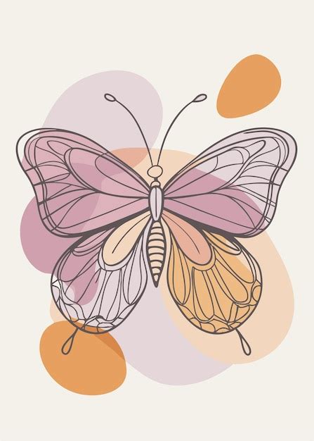 Arte De Uma Linha De Desenho De Borboleta Decora O De Parede De Linha