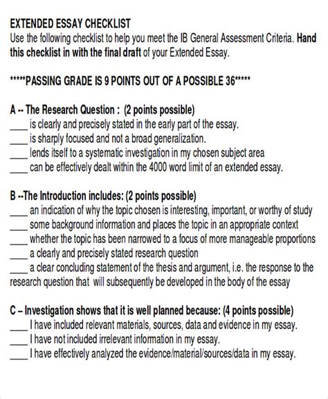 Free 8 Extended Essay Samples In Ms Word Pdf