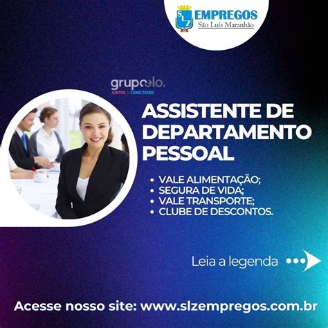 Assistente De Departamento Pessoal Slz Empregos