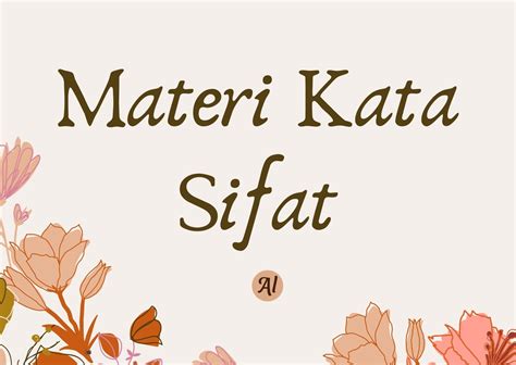 contoh contoh kata sifat